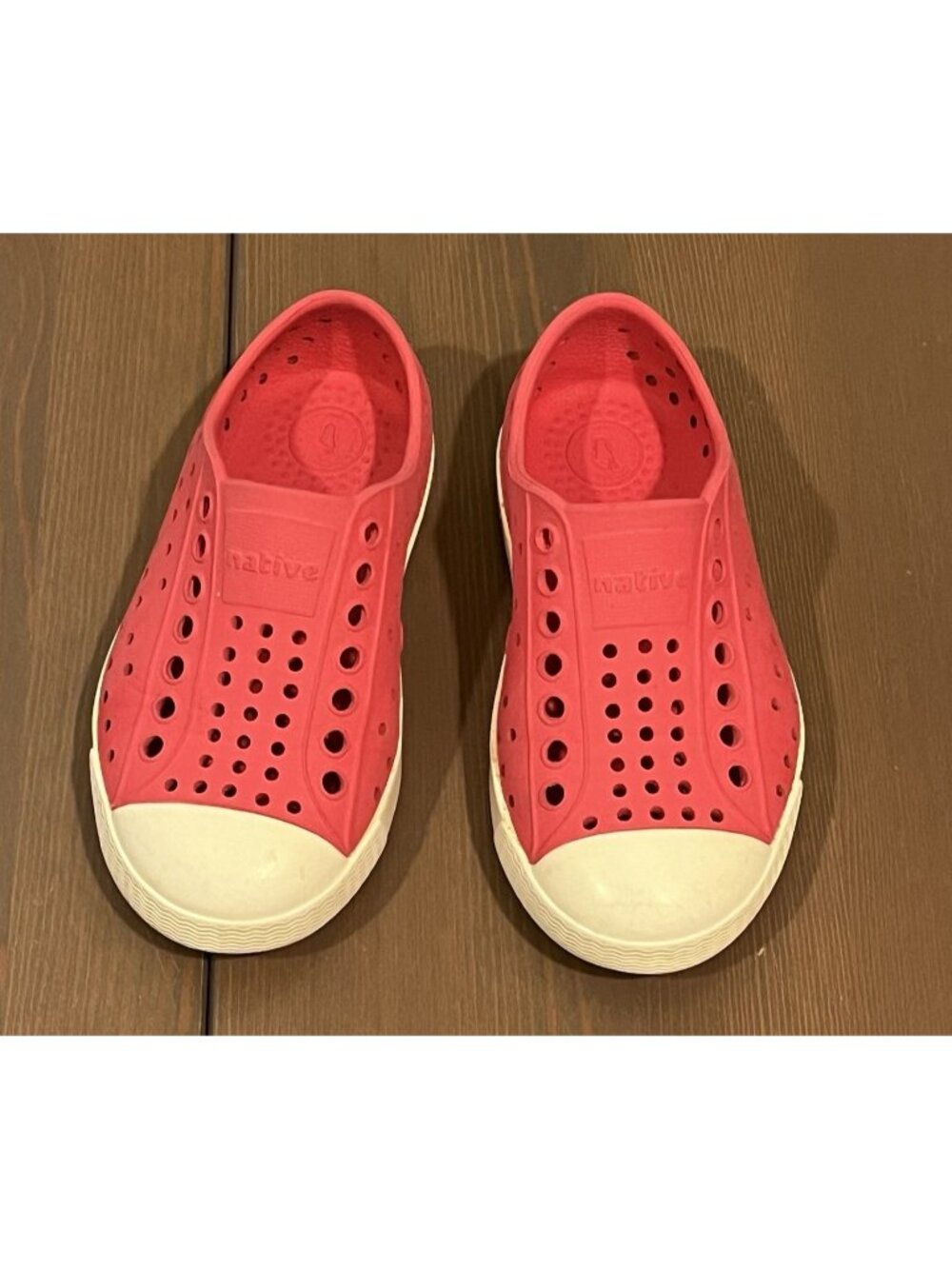 Native Shoes Jefferson Size C8 Toddler/Little Kids Hot Pink Slip On Rubber Shoes